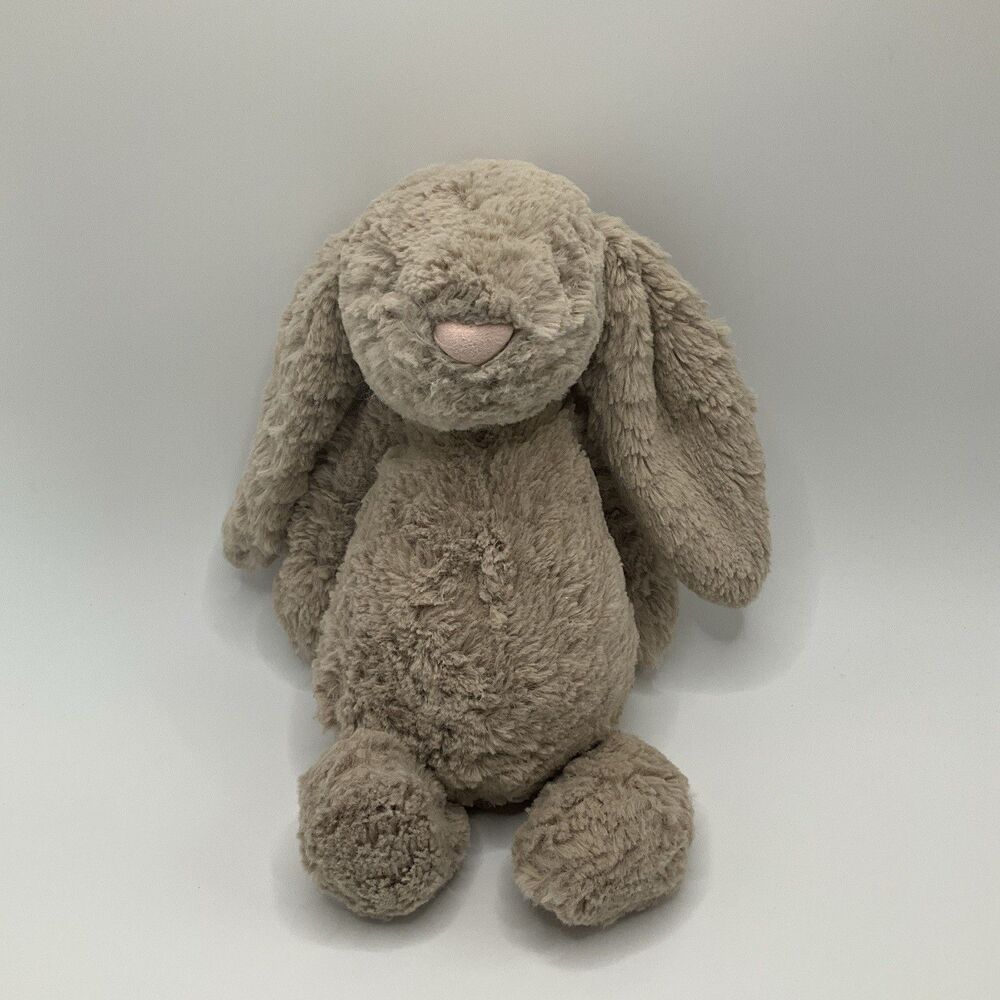 Retired Jellycat Bashful Beige Bunny Plush Doll Medium London Medium Cute 12"